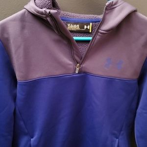 Boys UnderArmour half zip hooded sweatshirt